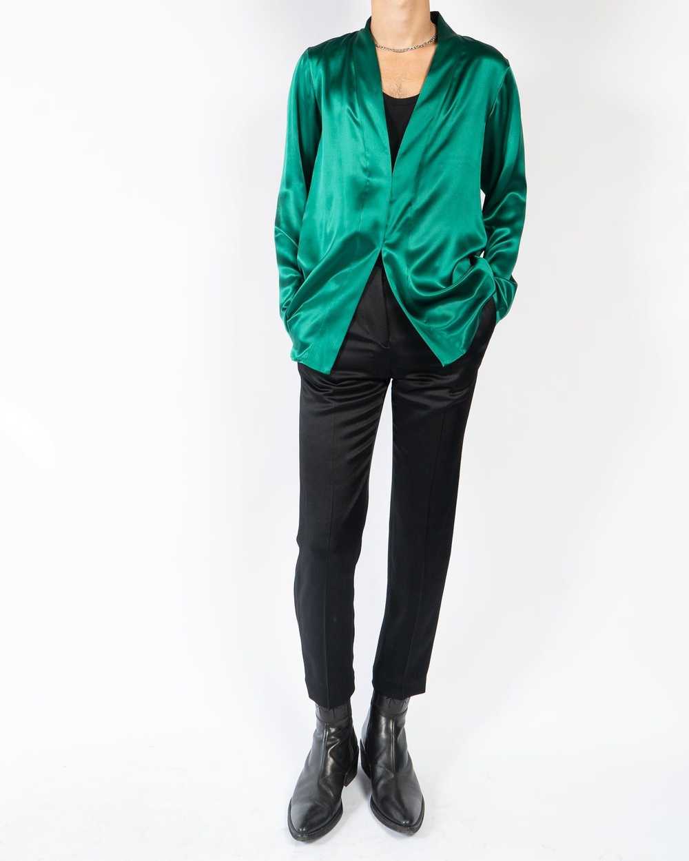 Haider Ackermann SS19 Green Kimono Silk Shirt - image 6