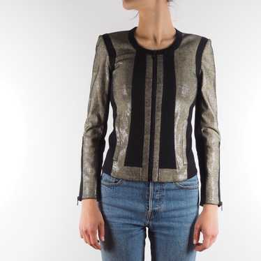 Helmut Lang Rift Stretch Lamb Leather Jacket Sz store S