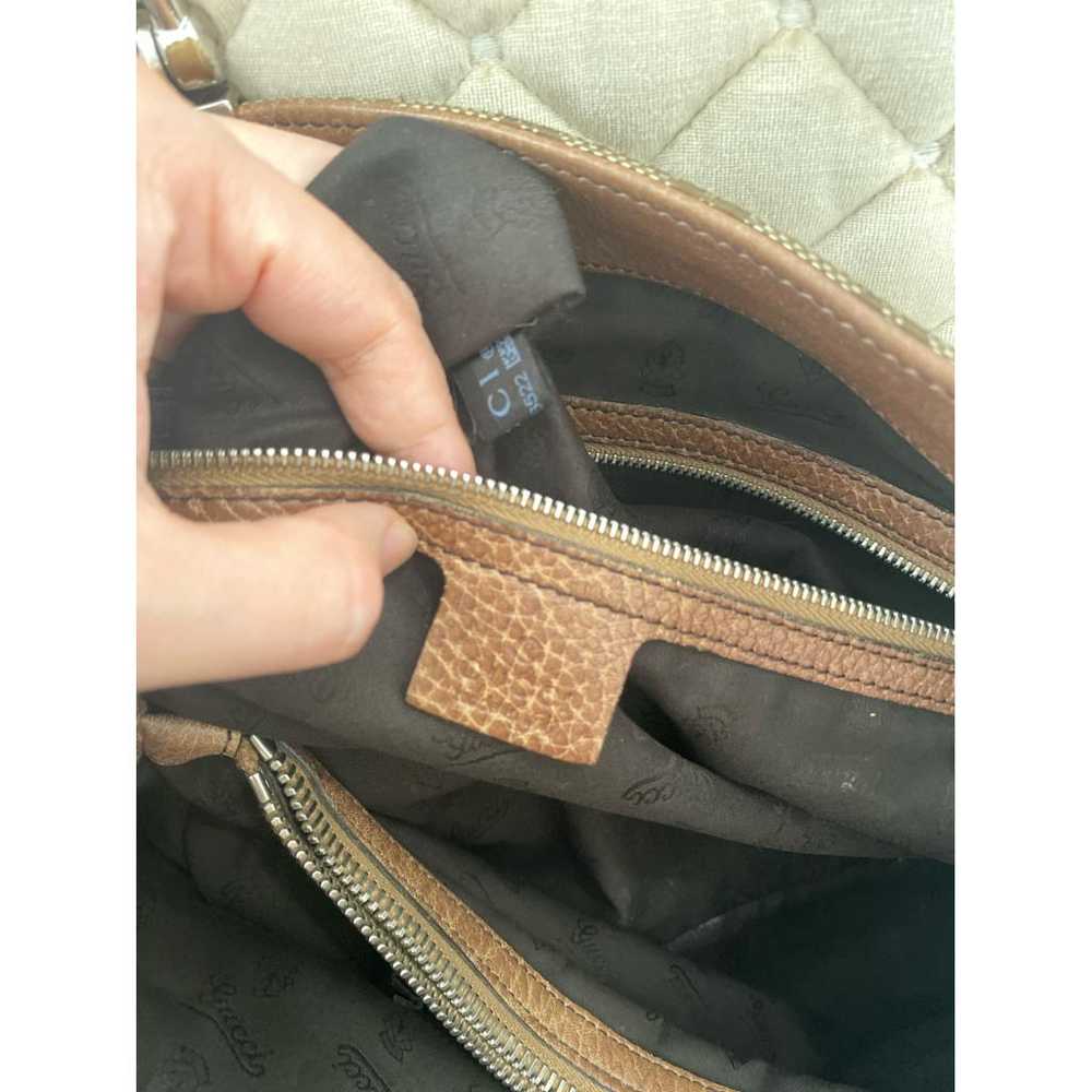 Gucci Vintage Bamboo cloth handbag - image 12