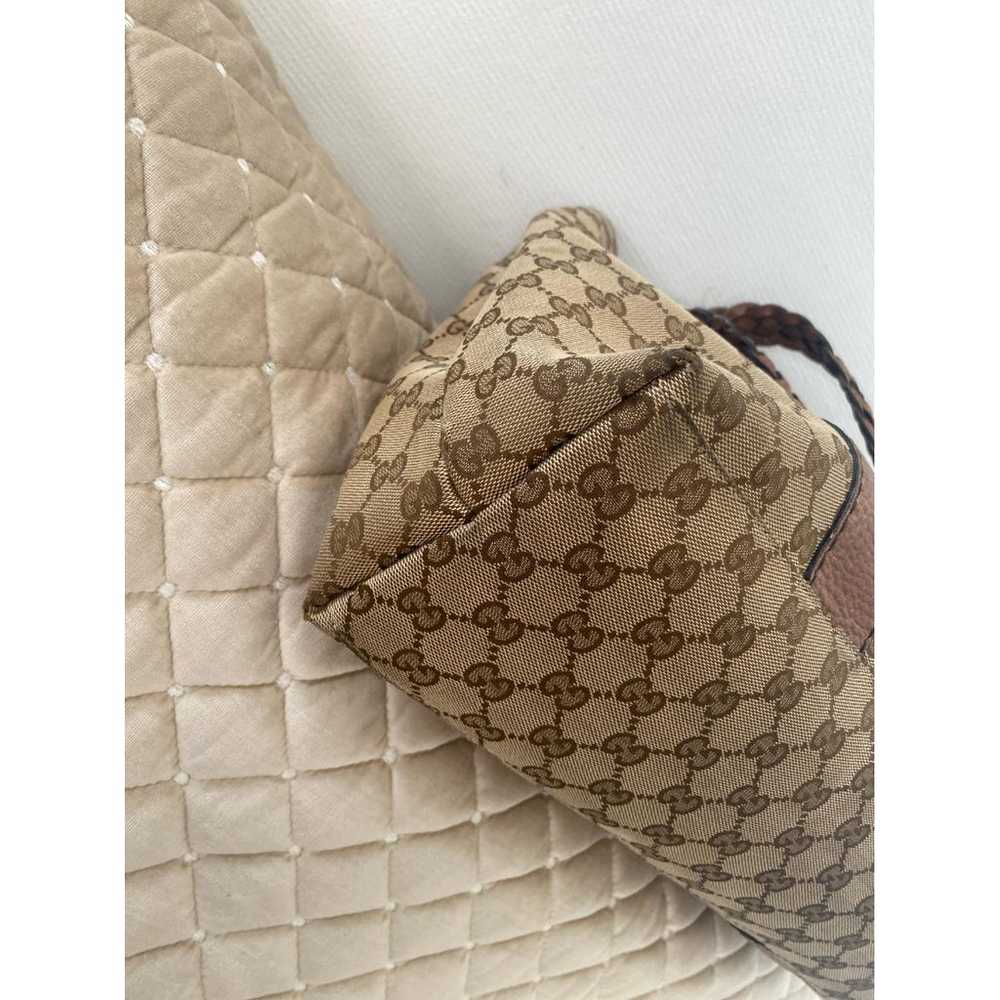 Gucci Vintage Bamboo cloth handbag - image 8