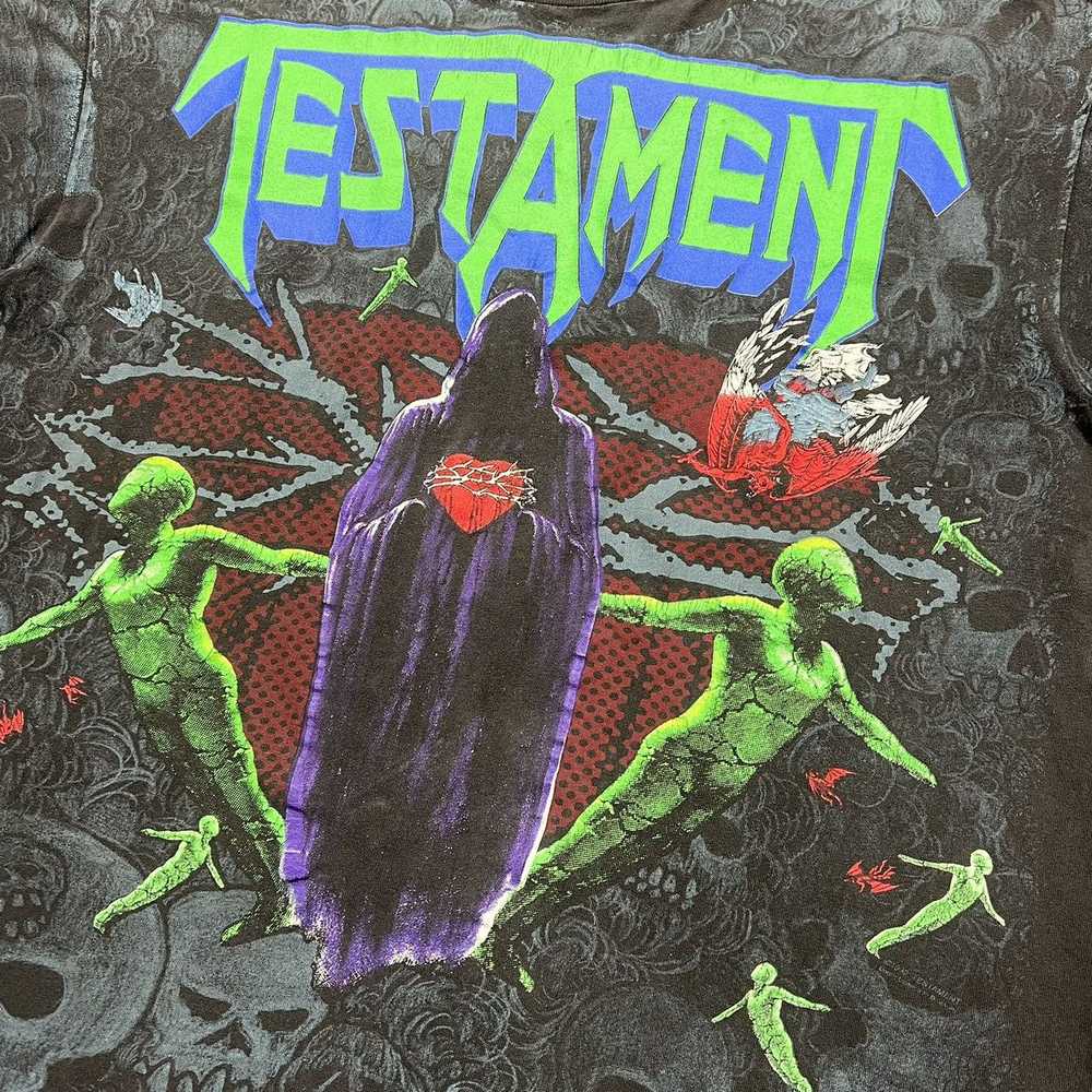 Band Tees × Kanye West × Vintage 1990’s TESTAMENT… - image 3