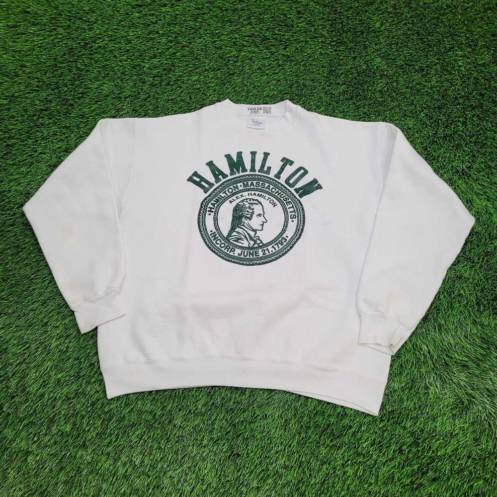 Tultex Vintage 80s Hamilton Cropped Sweatshirt M/… - image 1