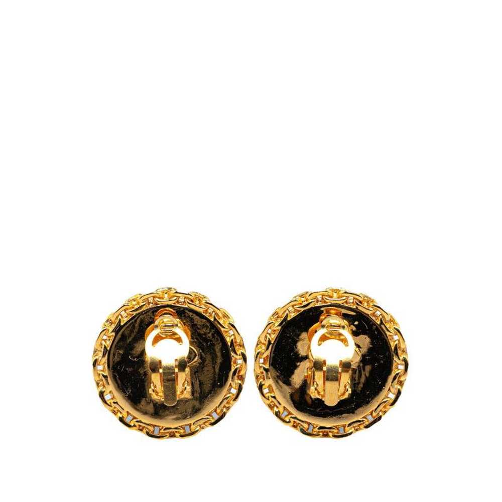 Chanel Chanel Chanel Coco Mark Chain Round Earrin… - image 2