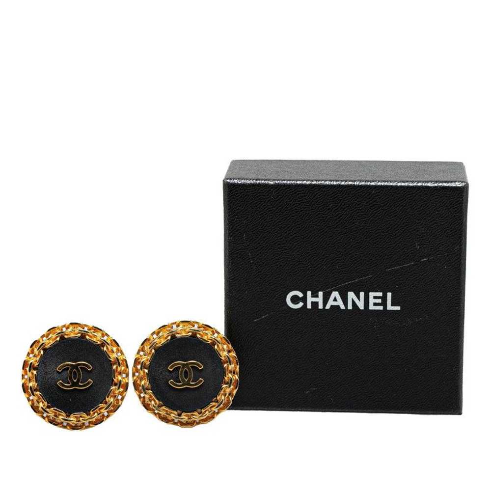 Chanel Chanel Chanel Coco Mark Chain Round Earrin… - image 4