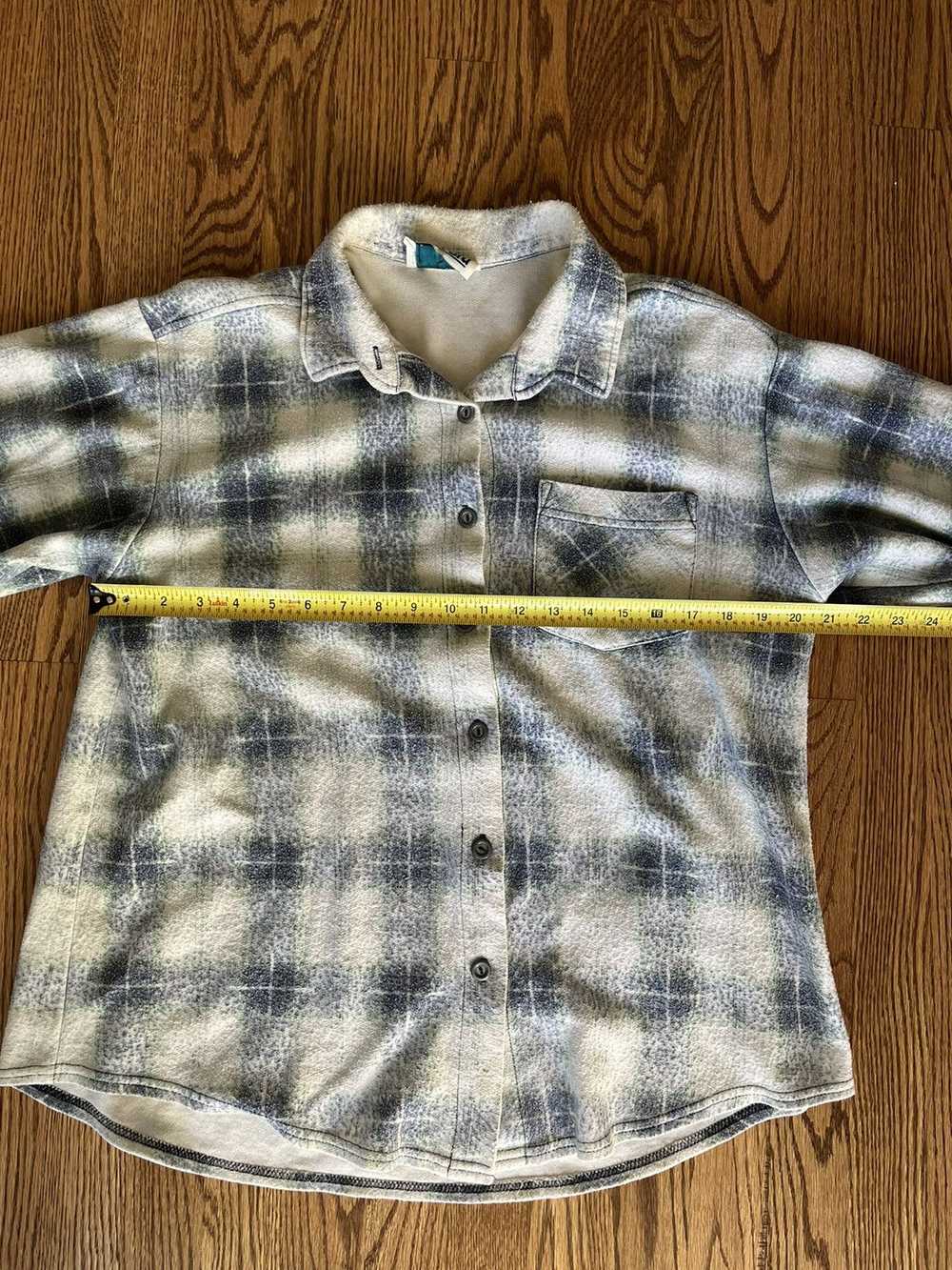 Vintage Nicely Faded Vintage Flannel Ski Grunge O… - image 5