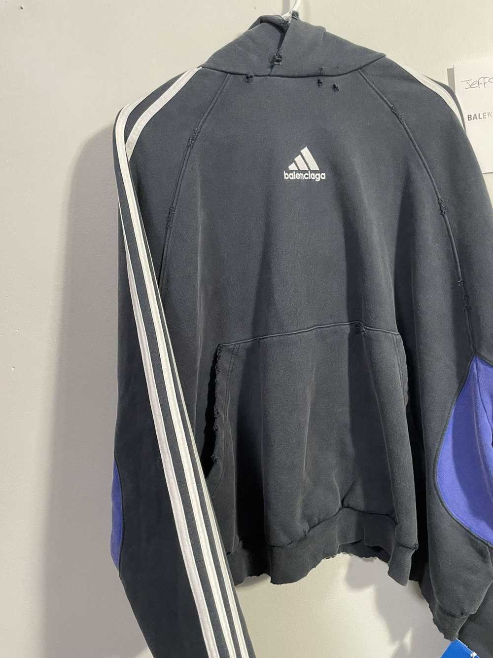 Balenciaga Balenciaga x Adidas Distressed Hoodie - image 2