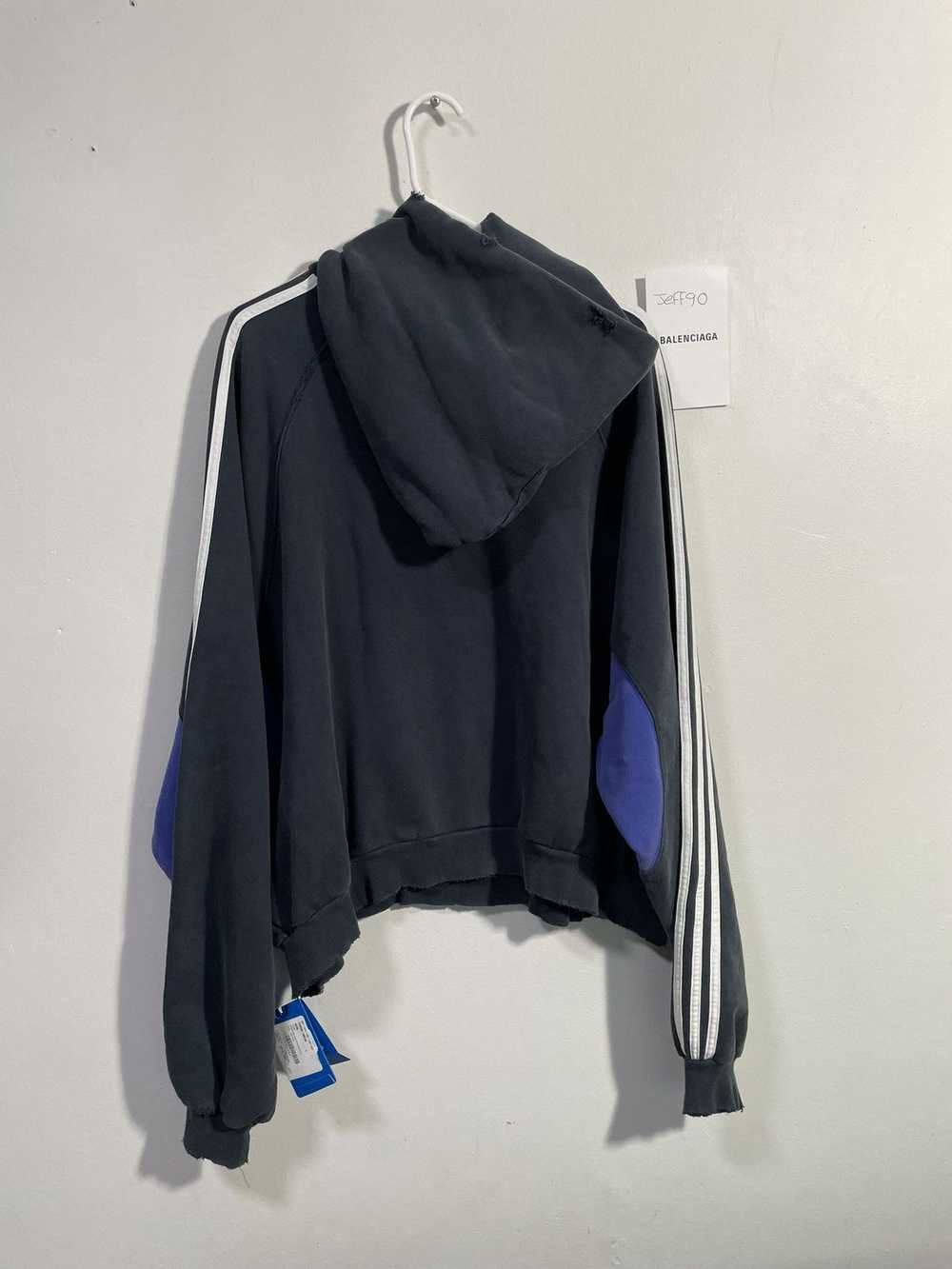 Balenciaga Balenciaga x Adidas Distressed Hoodie - image 5