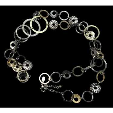 Other Lia Sophia Metallic Ring And Disc Necklace - image 1