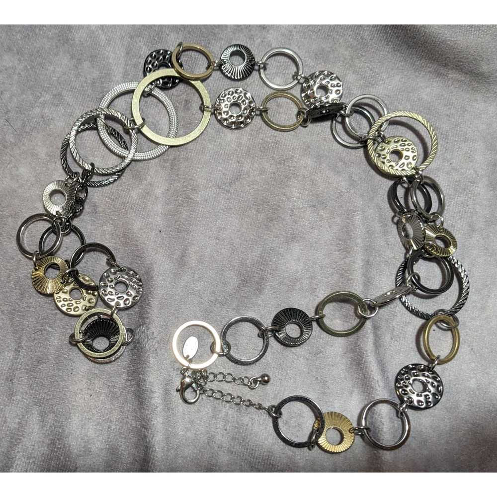 Other Lia Sophia Metallic Ring And Disc Necklace - image 6