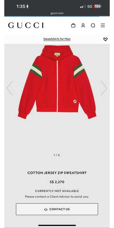 Gucci Gucci COTTON JERSEY ZIP SWEATSHIRT