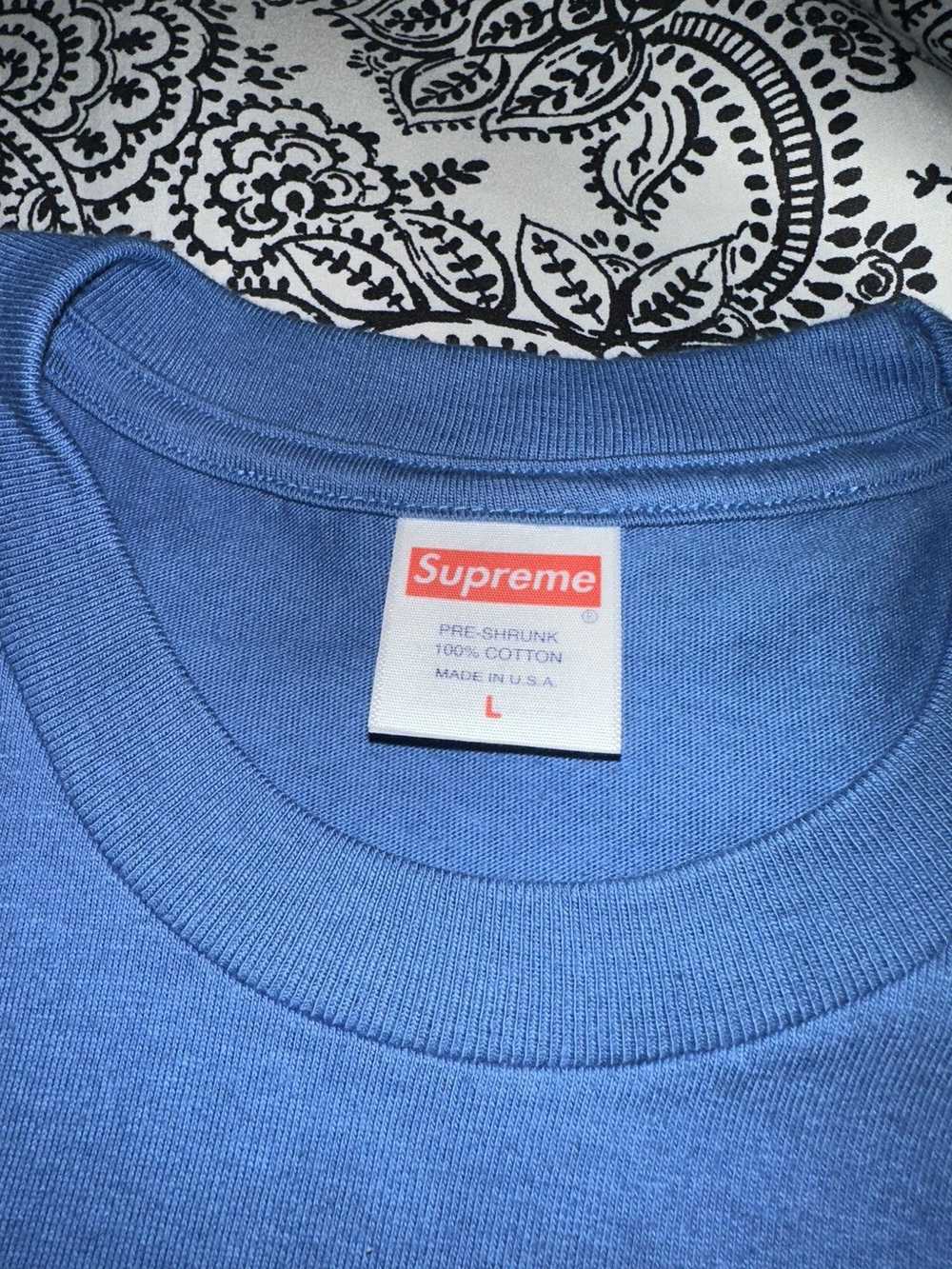 Supreme Supreme Skeletons Tee Faded Blue - image 4