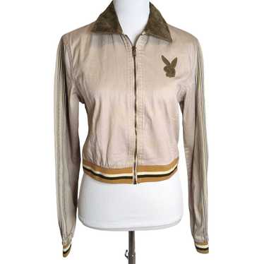 Playboy Vintage Y2K Playboy Bunny Logo Khaki Suede