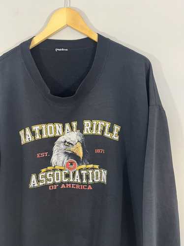 Vintage Thrashed Faded NRA Rifle Association Over… - image 1