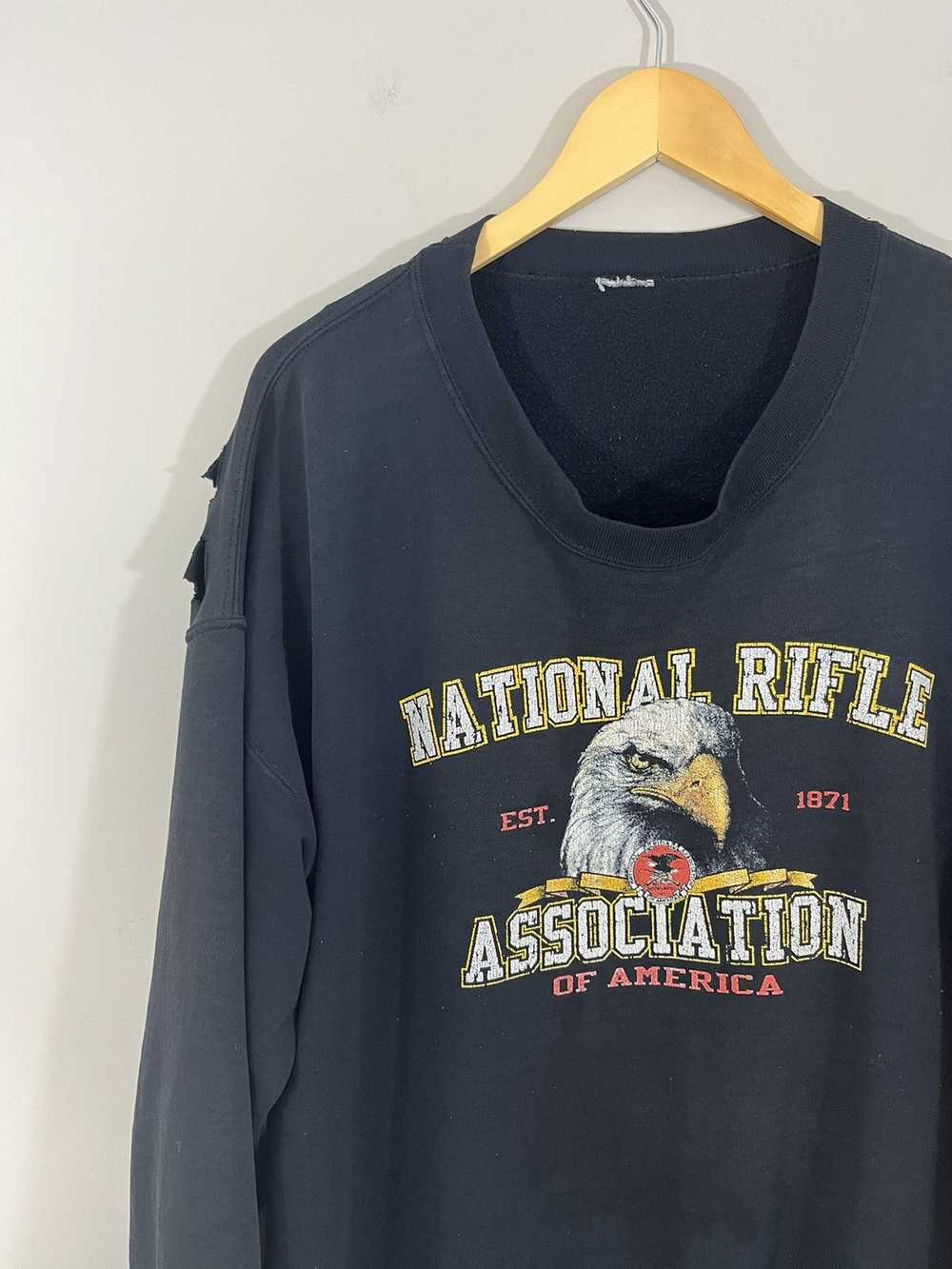 Vintage Thrashed Faded NRA Rifle Association Over… - image 3