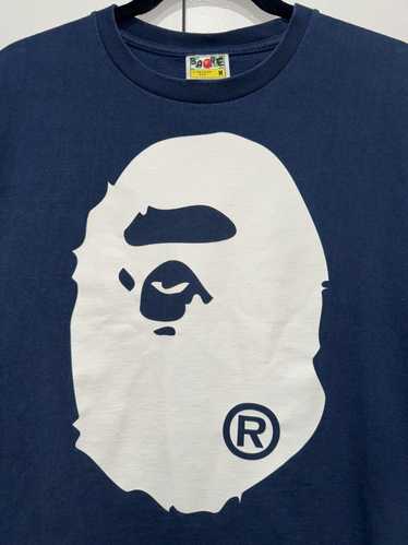 Bape BAPE BIG APE HEAD TEE Navy Blue/White - Mediu