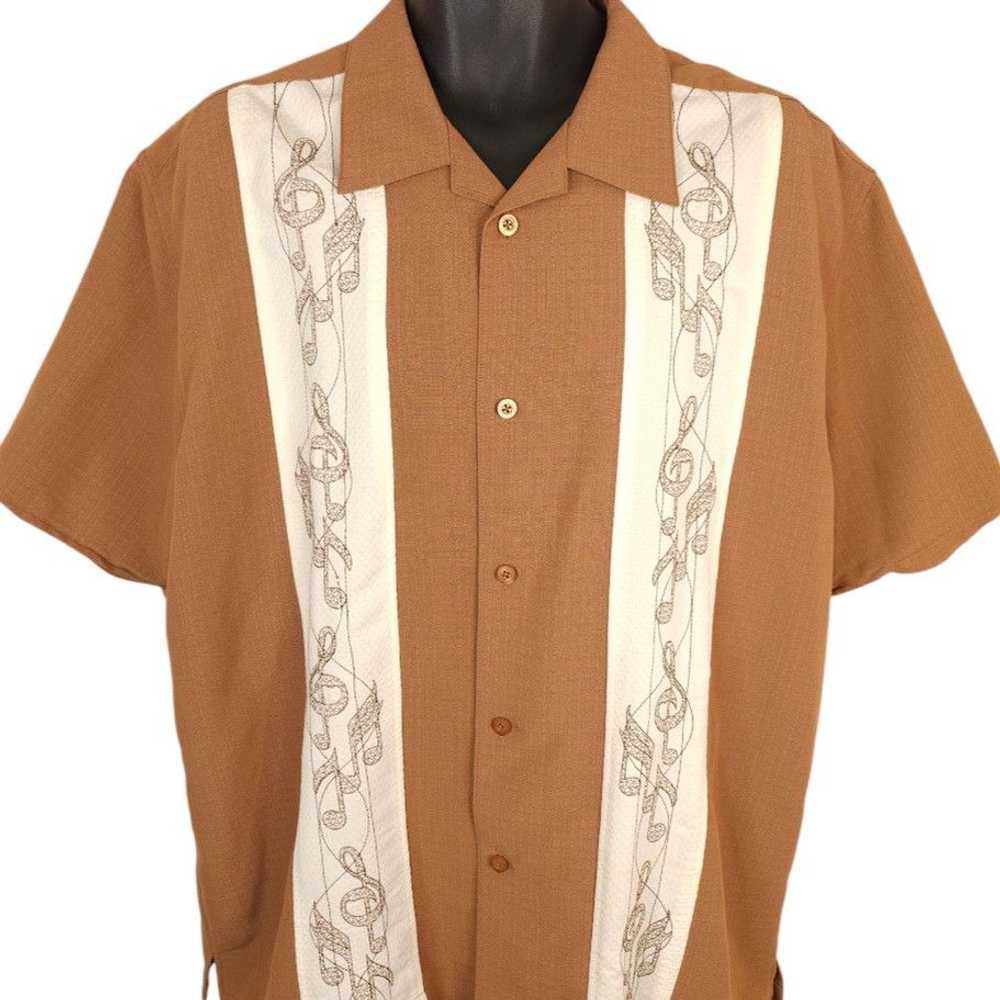 Cubavera Cubavera Camp Shirt Mens Size XL Brown C… - image 1