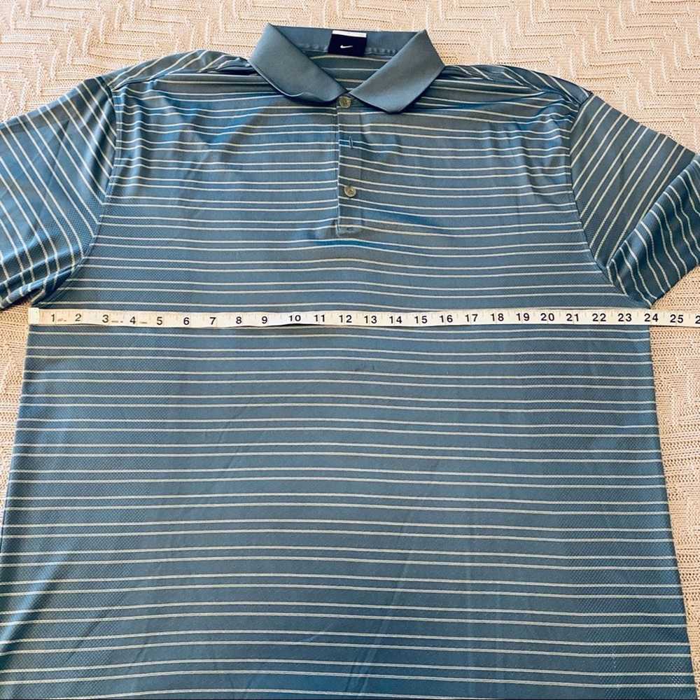 Nike Nike Golf teal striped short sleeve polo - image 5