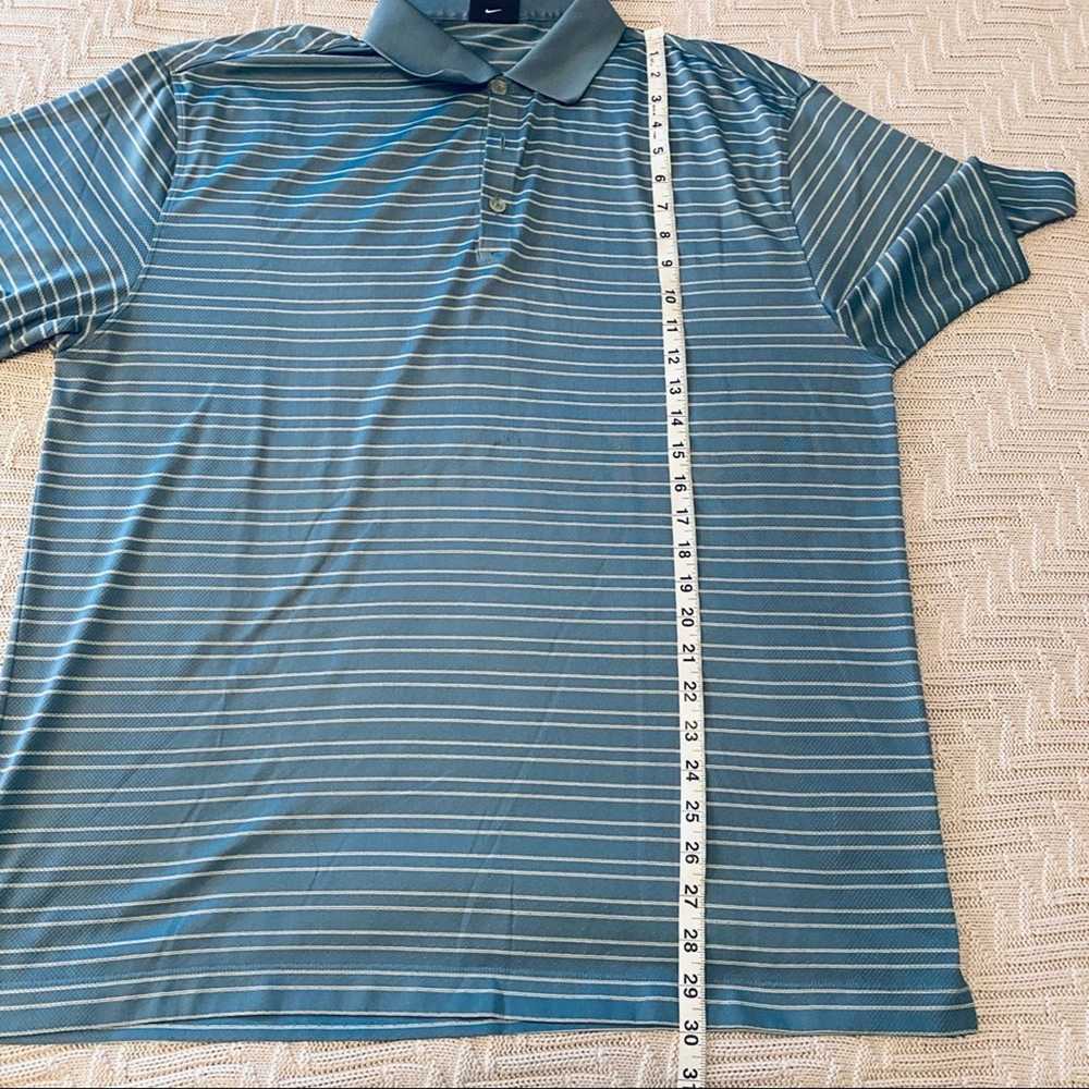 Nike Nike Golf teal striped short sleeve polo - image 6