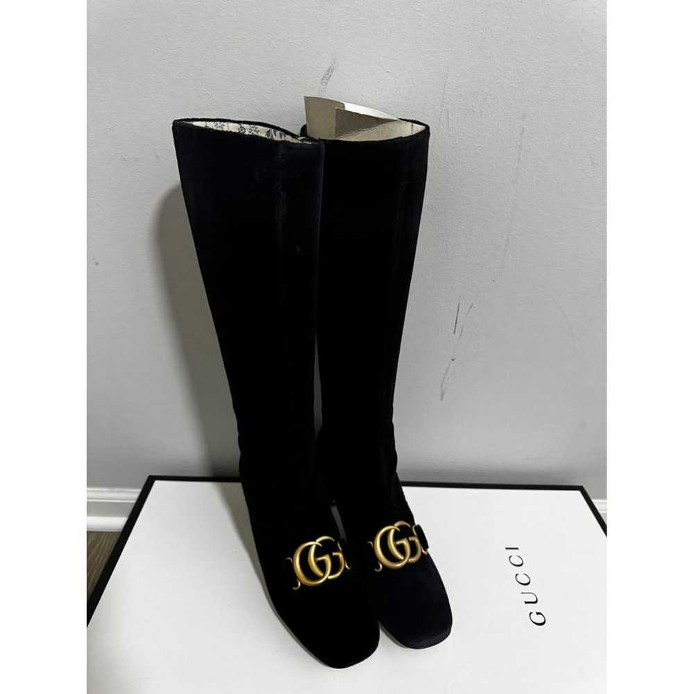 Gucci Marmont velvet boots - image 2