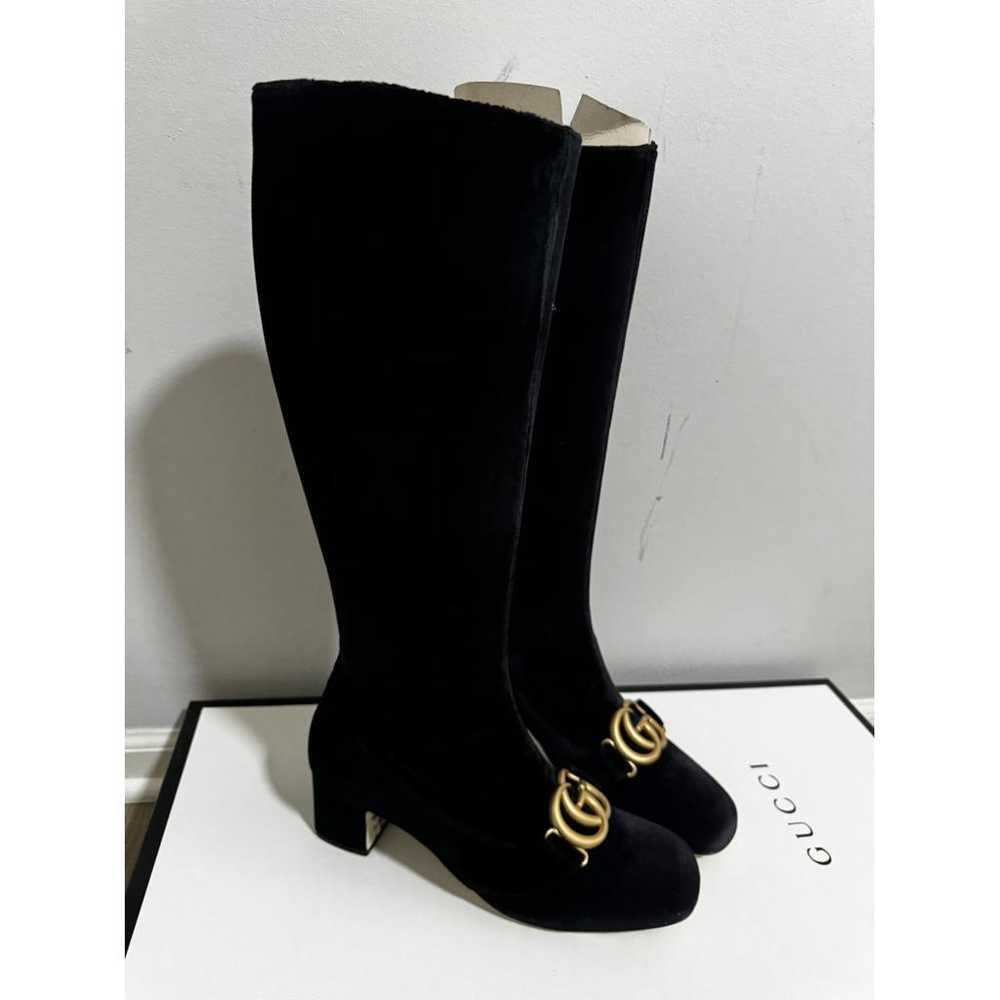 Gucci Marmont velvet boots - image 3