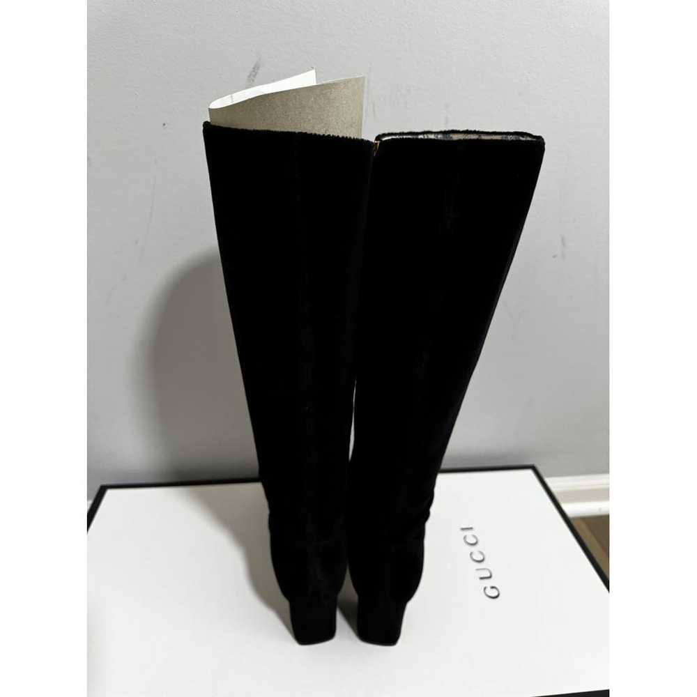 Gucci Marmont velvet boots - image 4