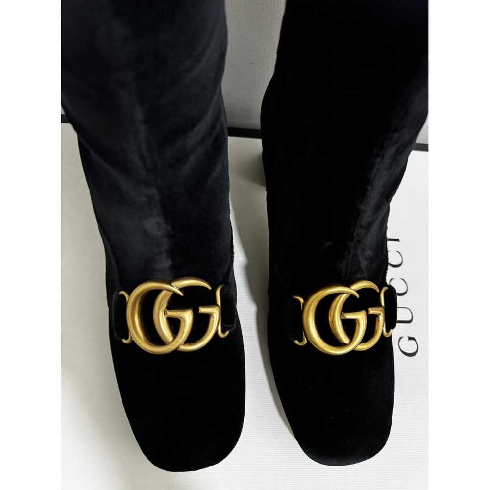 Gucci Marmont velvet boots - image 8