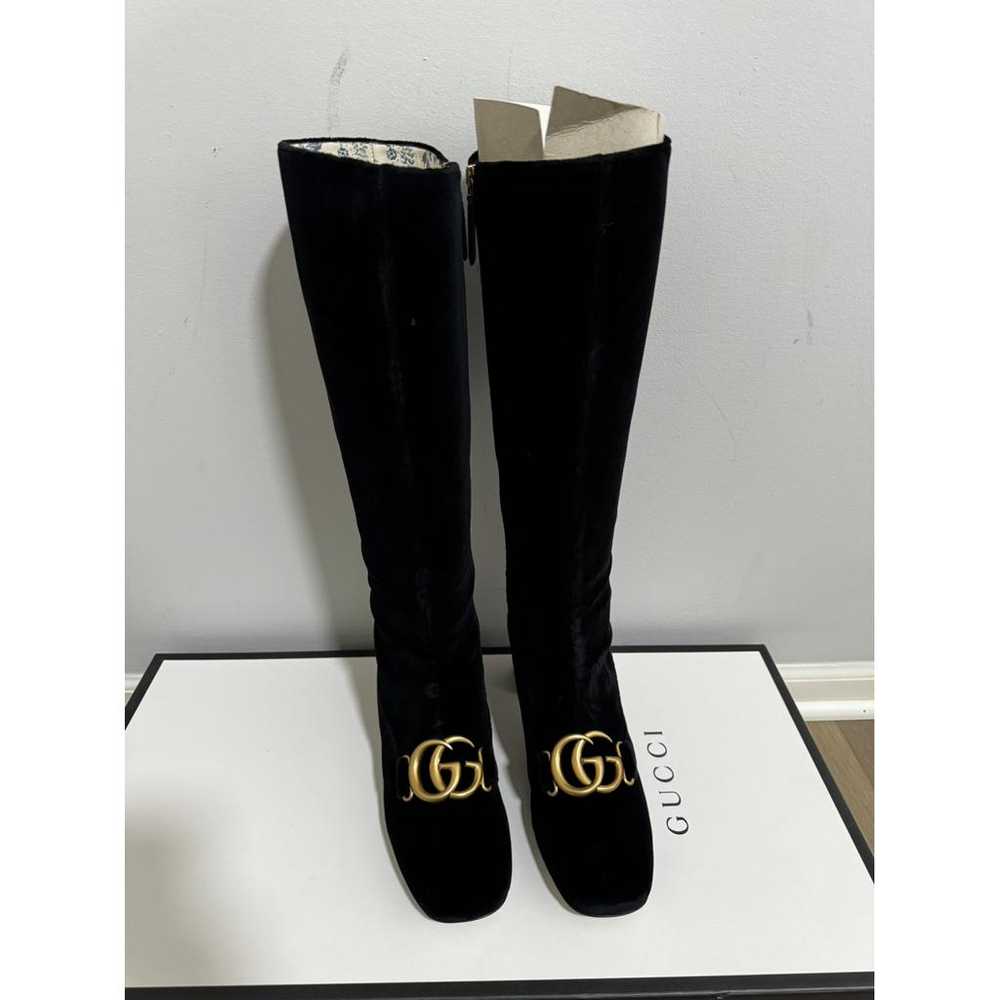 Gucci Marmont velvet boots - image 9