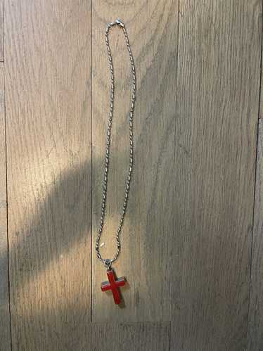 Undercover Undercover 98AW leaf cross pendant