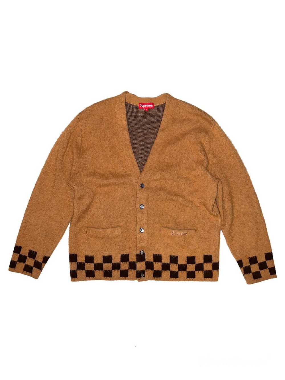 Supreme Supreme Brushed Checkerboard Cardigan - image 1