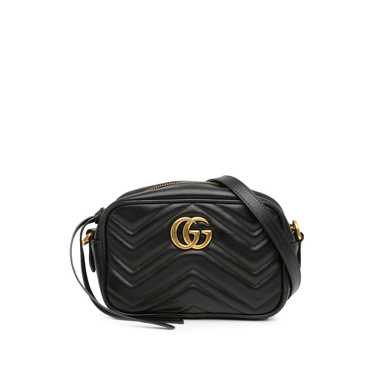 Black Gucci Mini GG Marmont Matelasse Crossbody Ba