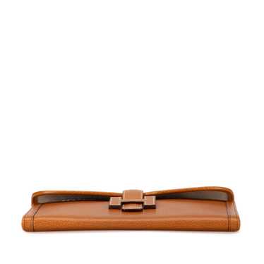 Brown Hermès Peau Porc Jige PM Clutch Bag