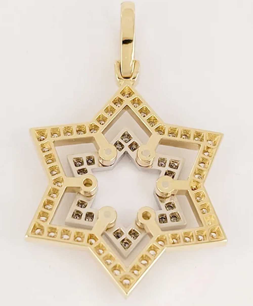 Star of David Two-Tone Pendant with Diamonds - image 6