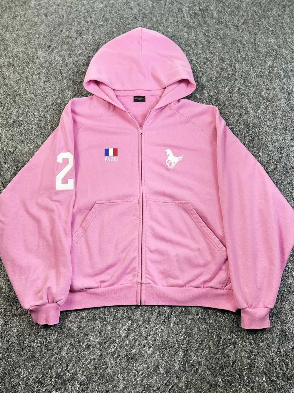 Balenciaga Balenciaga Polo Pink Hoodie - image 1