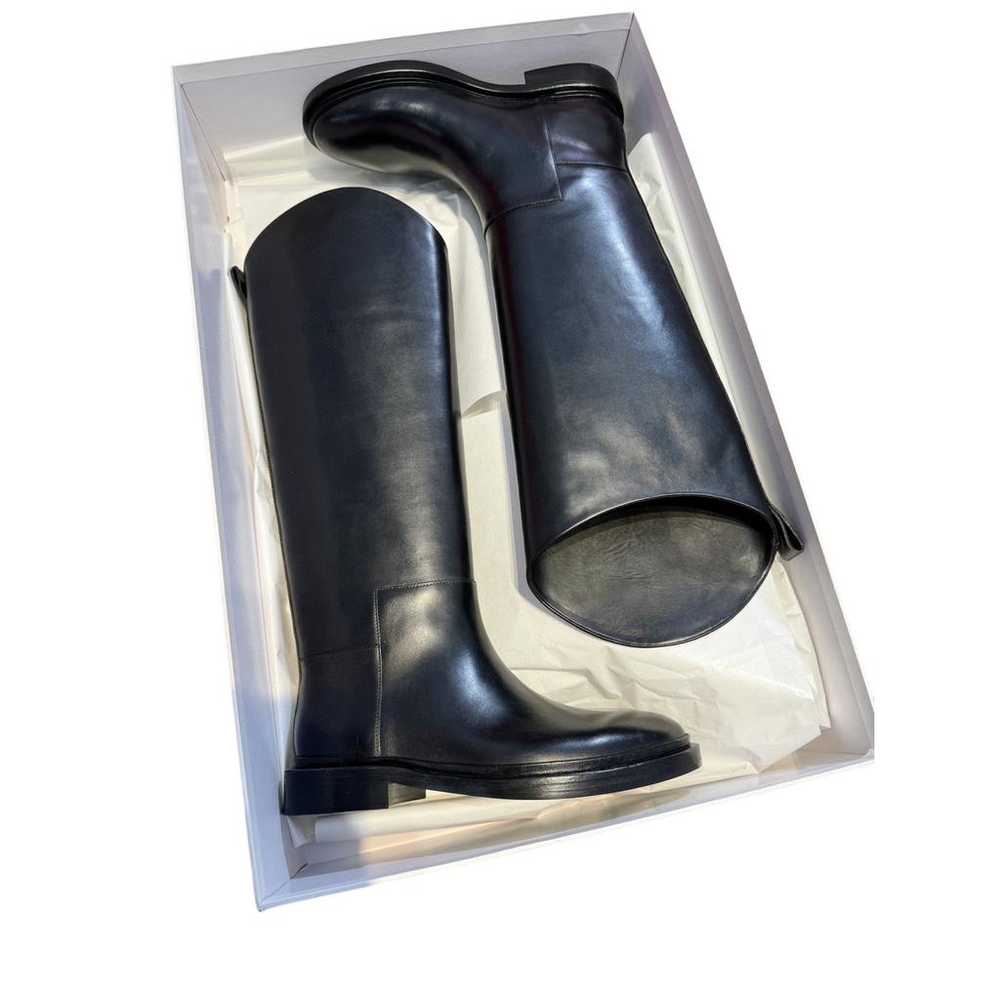 Jil Sander Leather riding boots - image 2