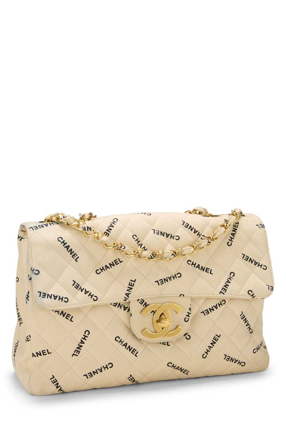 Beige Logo Canvas Half Flap Maxi - image 2