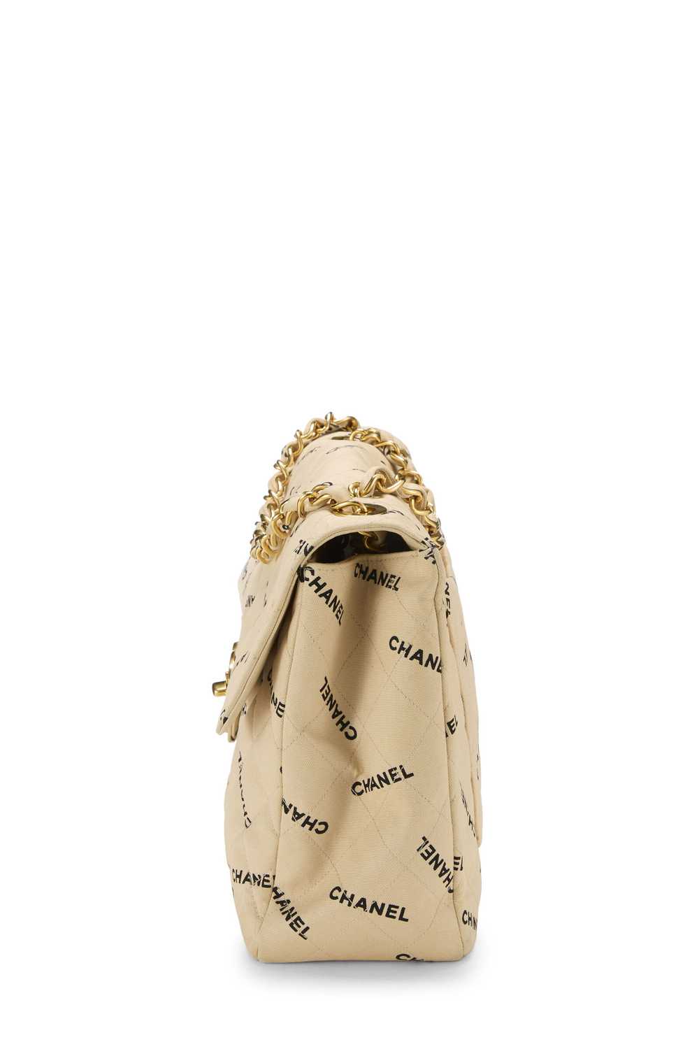 Beige Logo Canvas Half Flap Maxi - image 3