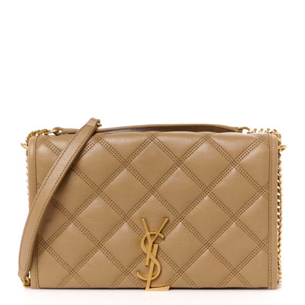 SAINT LAURENT Lambskin Diamond Quilted Becky Chai… - image 1