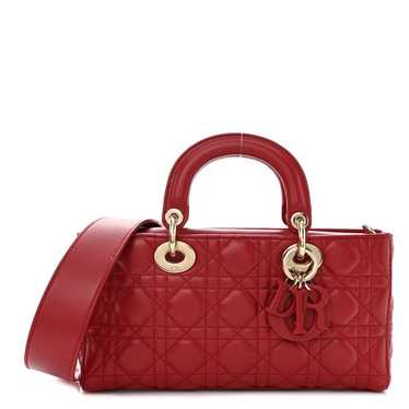 CHRISTIAN DIOR Lambskin Cannage Medium Lady D-Joy 