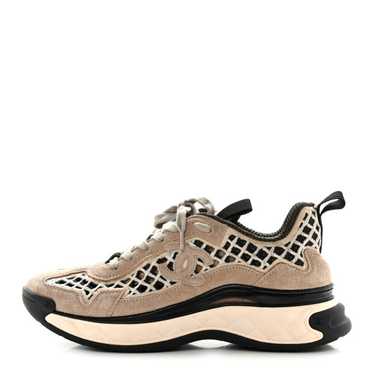 CHANEL Suede Calfskin Embroidered CC Sneakers 38.… - image 1