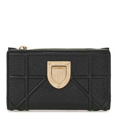 CHRISTIAN DIOR Calfskin Cannage Diorama Wallet Bl… - image 1