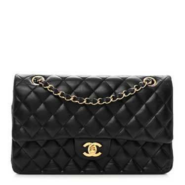 CHANEL Lambskin Quilted Medium Double Flap Black - image 1