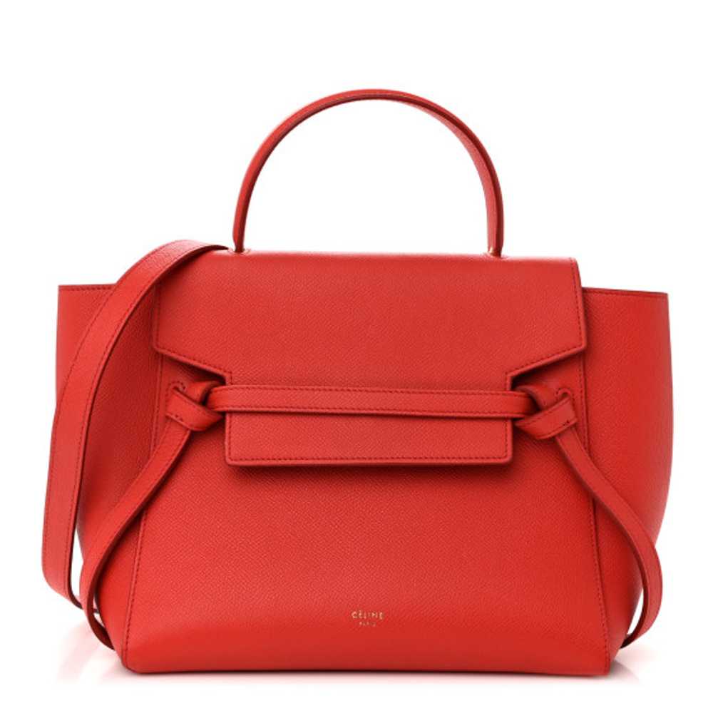 CELINE Baby Grained Calfskin Micro Belt Bag Poppy - image 1