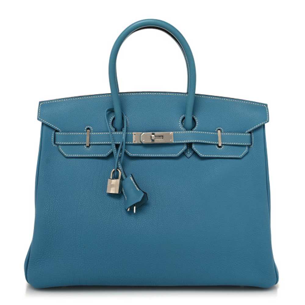 HERMES Togo Birkin 35 Blue Jean - image 1