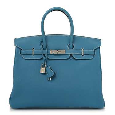 HERMES Togo Birkin 35 Blue Jean - image 1