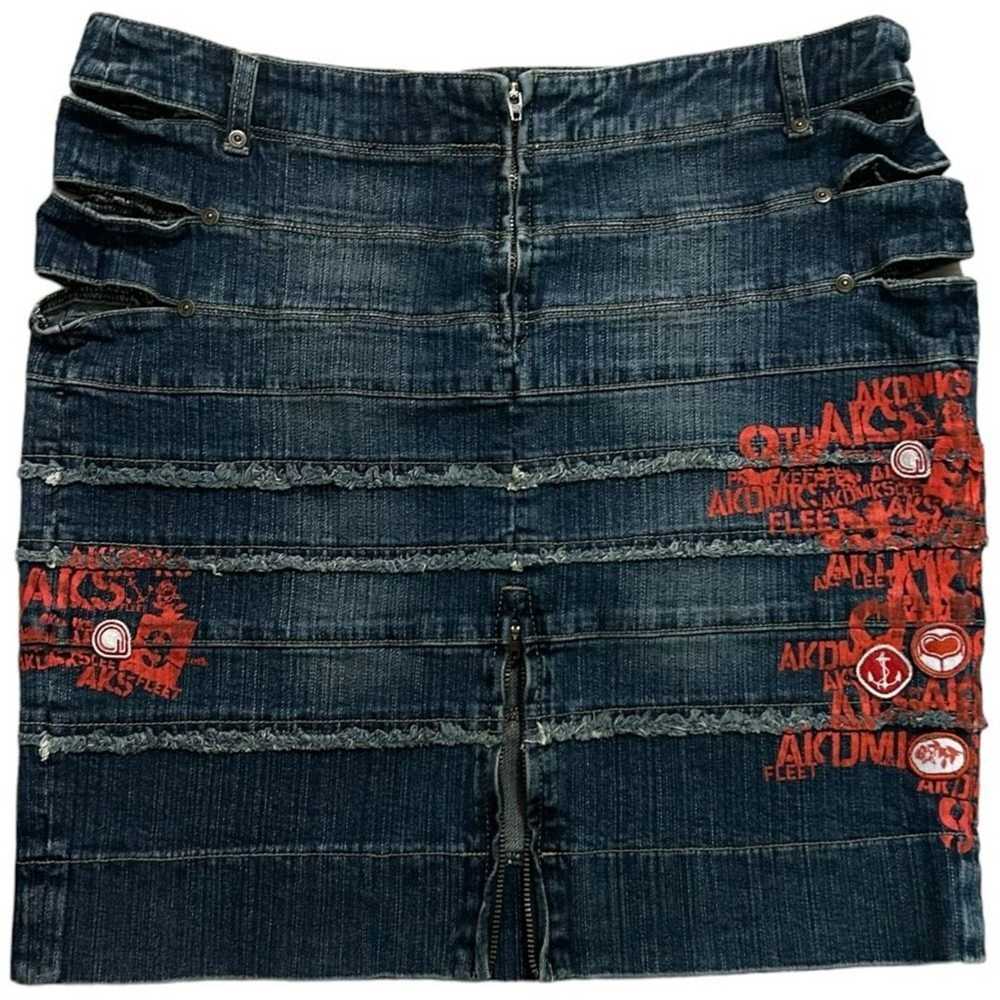 Akademiks Akdmks Y2K Sexy Patch Painted Denim Cut… - image 2