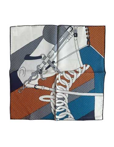 Hermes NEW Harnais de Cabriolet Pocket Square 45