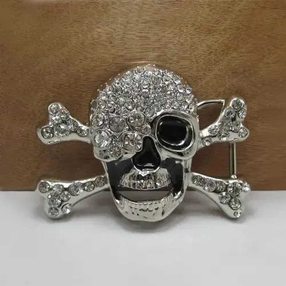 Buckle × Skulls × Streetwear Rhinestones skull be… - image 1