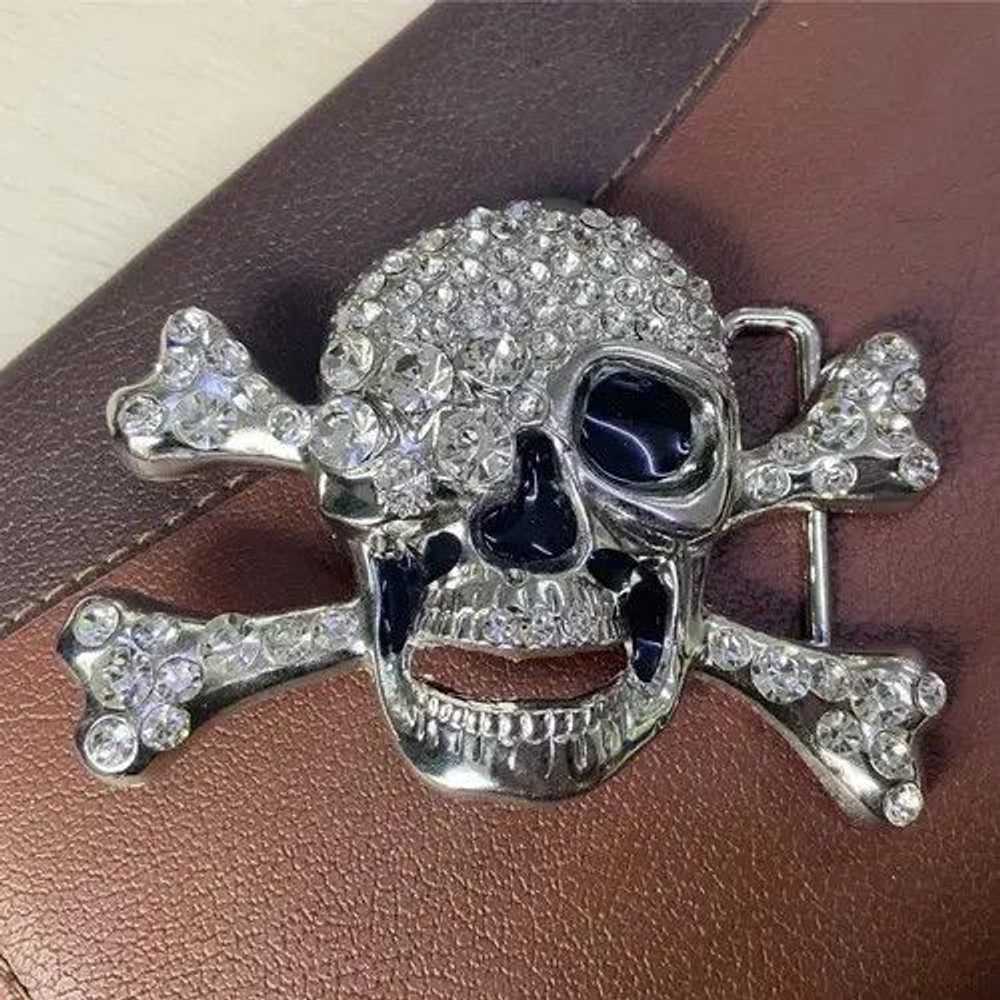 Buckle × Skulls × Streetwear Rhinestones skull be… - image 4