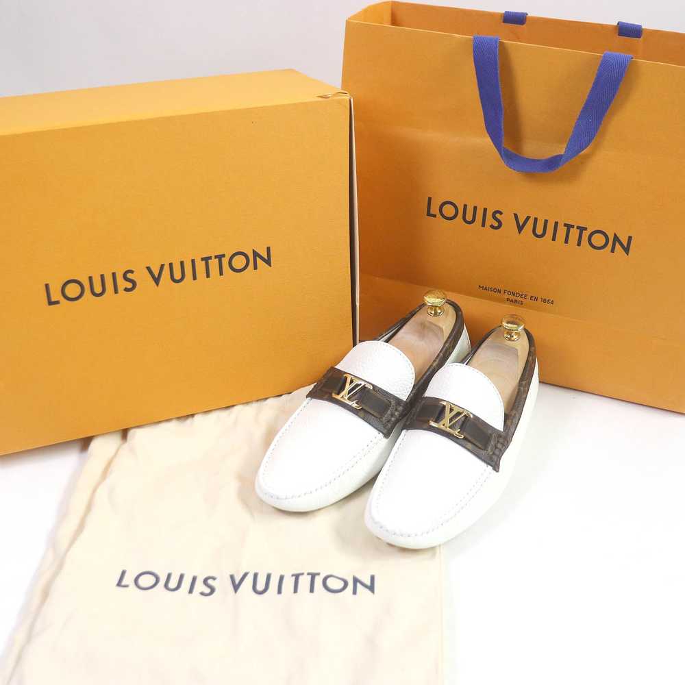 LOUIS VUITTON loafers leather white LV Hockenheim… - image 2