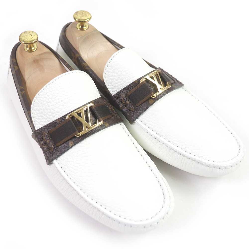 LOUIS VUITTON loafers leather white LV Hockenheim… - image 3